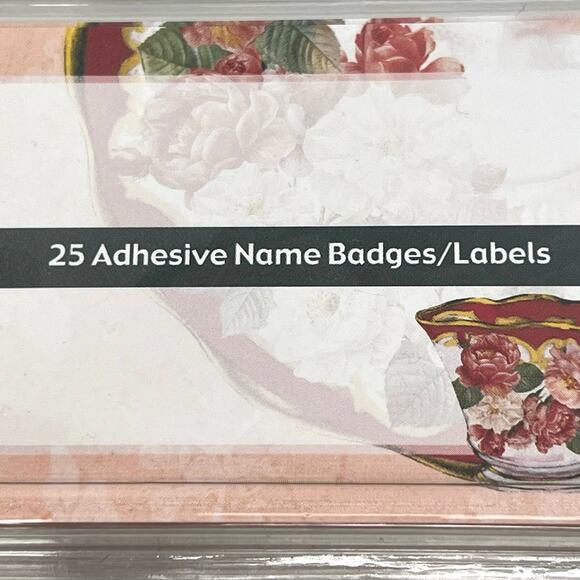 11 packs of 25 adhesive labels or name tags. Floral accents - Picture 3 of 7